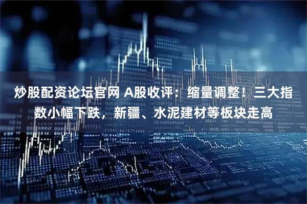 炒股配资论坛官网 A股收评：缩量调整！三大指数小幅下跌，新疆、水泥建材等板块走高